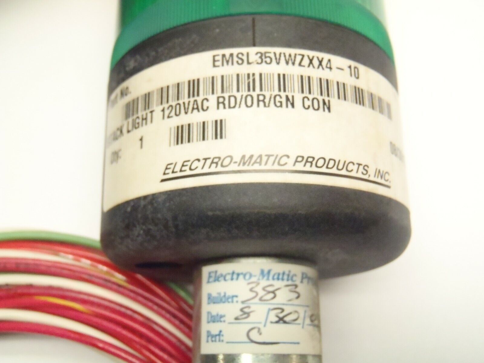 Electro-Matic Telemecanique EMSL35VWZXX4-10 LED Stack Light Red Orange Green - Maverick Industrial Sales