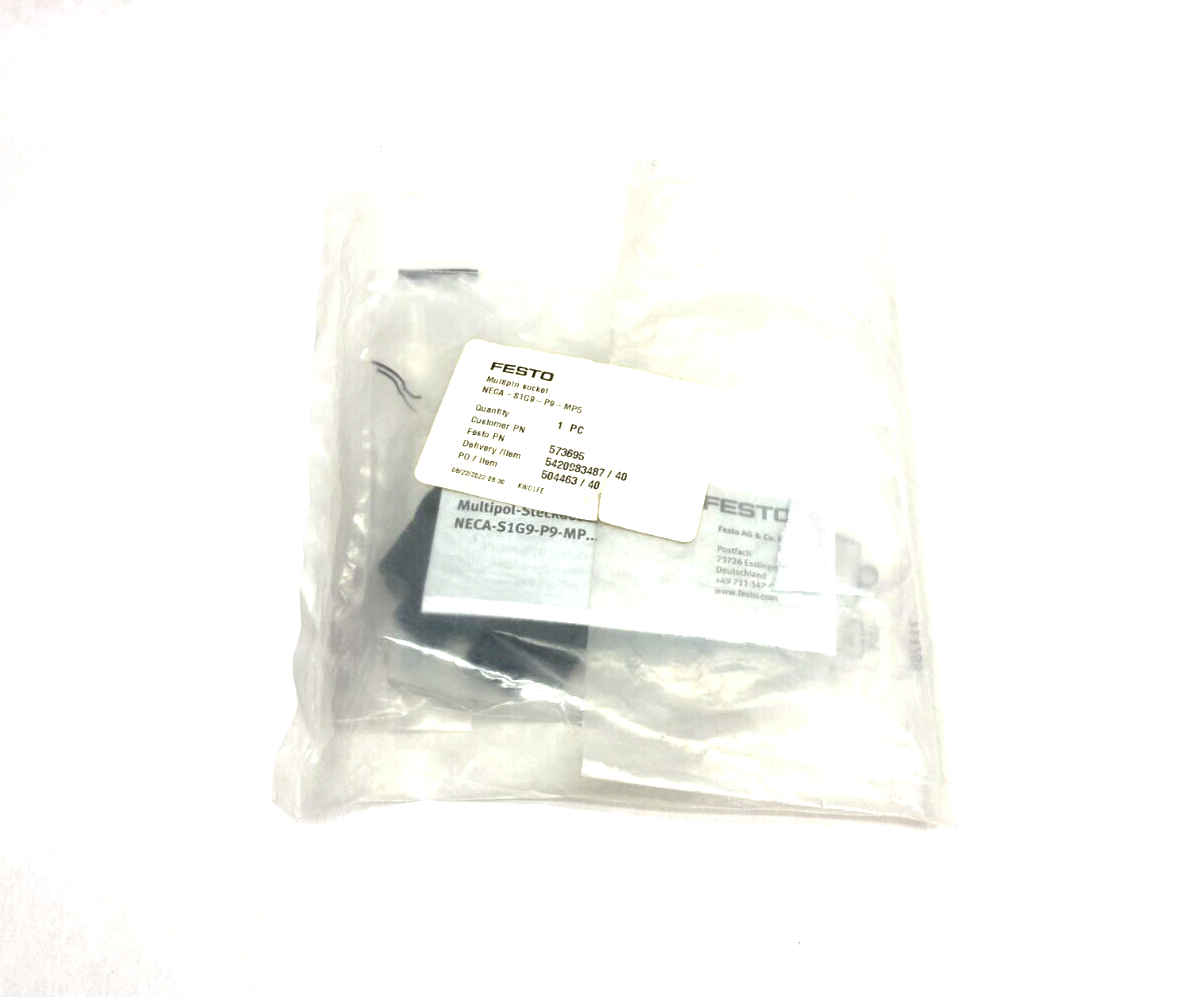 NECA-S1G9-P9-MP5,573695 | Festo NECA-S1G9-P9-MP5 Multi-Pin Plug Socket 573695 - New - Maverick Industrial Sales
