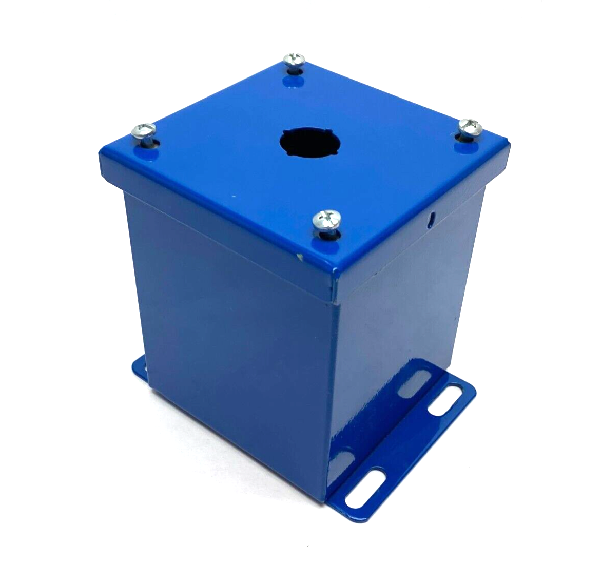 Saginaw Control & Engineering SCE-1PBXI Pushbutton Enclosure 4" x 4" Blue Steel - Maverick Industrial Sales
