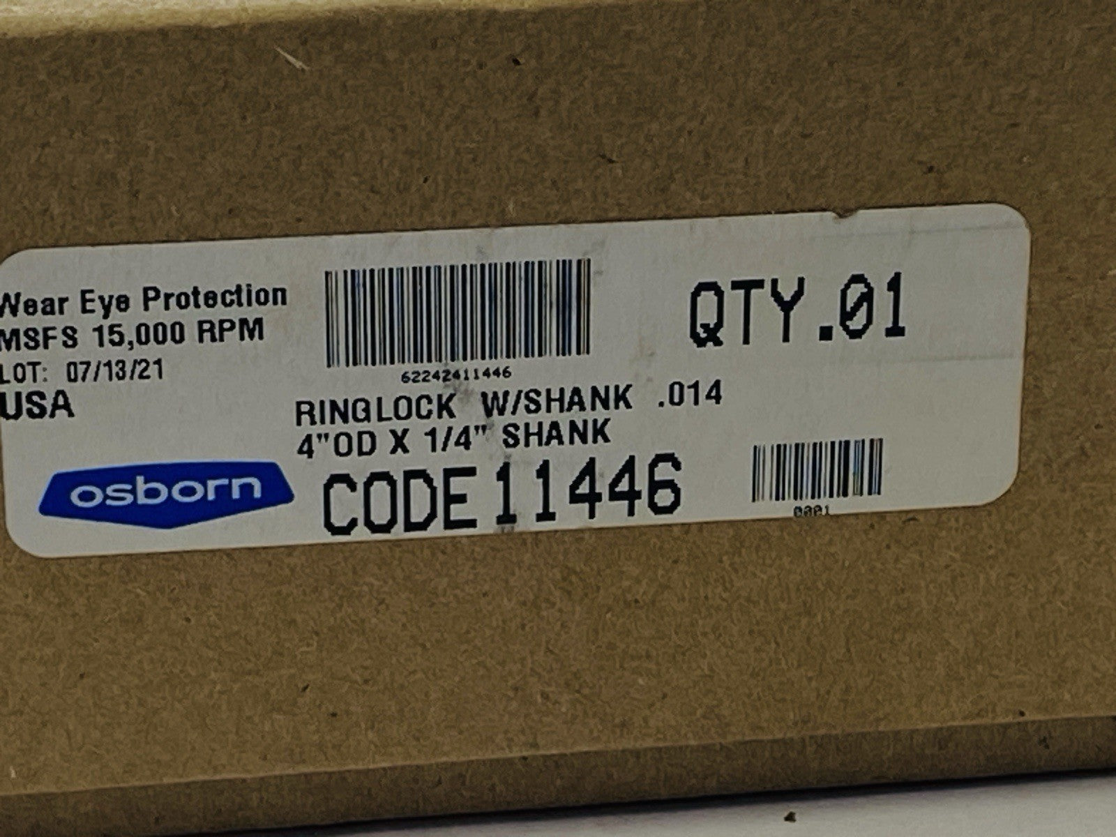 Osborn 11446 Wheel Brush 4" OD x 1/4" Shank - Maverick Industrial Sales