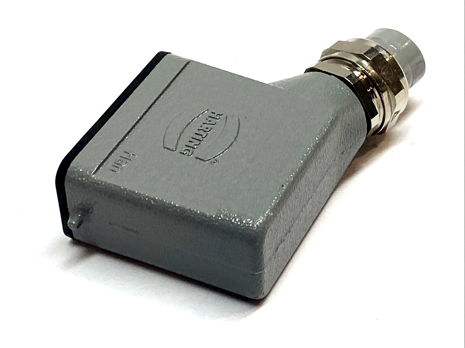 Harting Han 10B Side Entry Low Profile Hood w/ 09330102601 Insert Connector - Maverick Industrial Sales