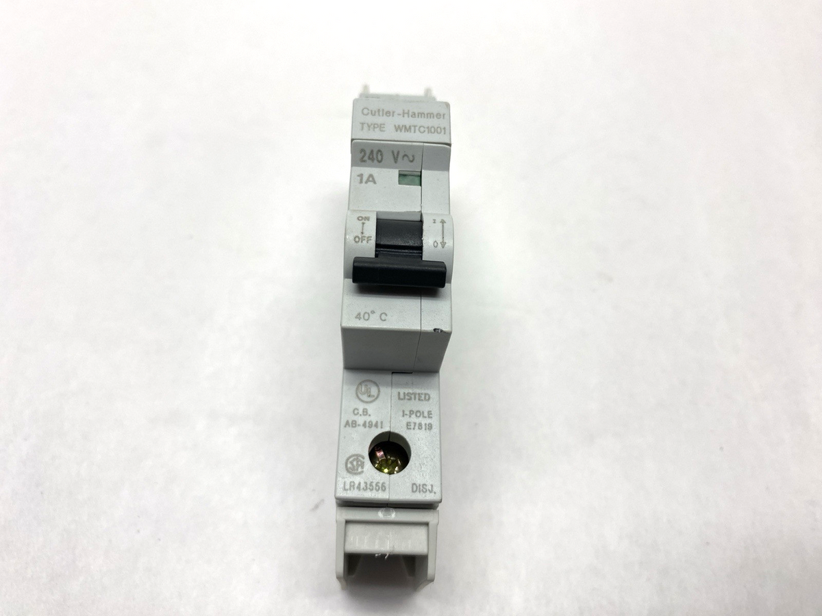 Cutler Hammer WMTC1001 240V Breaker, Din Rail Mount 1A - Maverick Industrial Sales