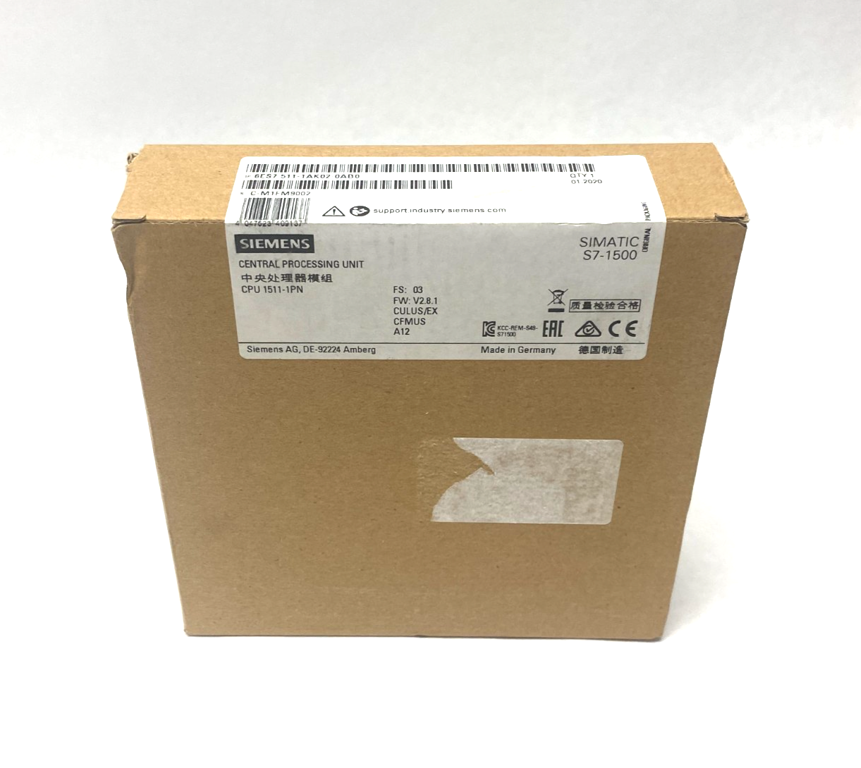 Siemens 6ES7 511-1AK02-0AB0 SIMATIC S7-1500 CPU Module 150kB 1Mb 1511-1PN - Maverick Industrial Sales