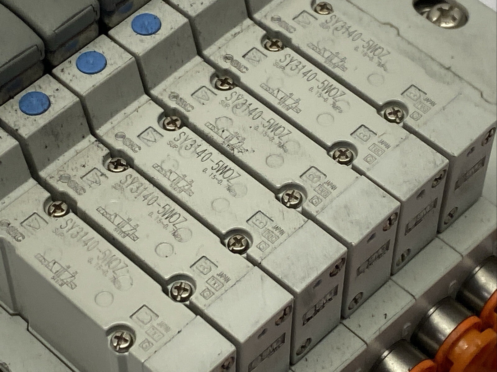 SMC SS5Y3-60-06U Cassette Style Manifold 6 Station w/ SY3140-5WOZ Solenoid Valve - Maverick Industrial Sales