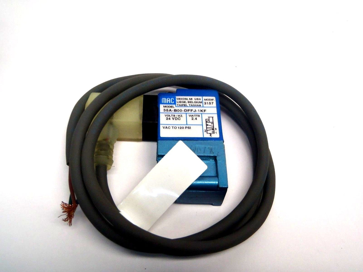 35A-B00-DFFJ-1KF | MAC Valves Direct Solenoid Operated 3-Way Poppet Valve - New - Maverick Industrial Sales