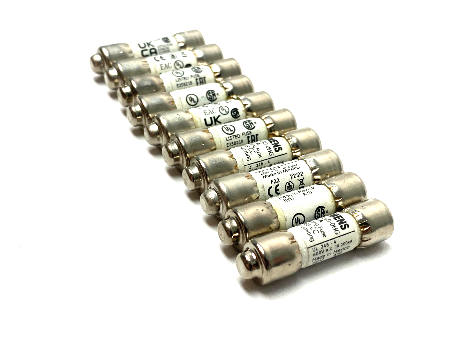 3NW2150-0HG | Siemens SENTRON Cylindrical Fuse, Slow-Blow, 15A, LOT OF 10- New – Open box - Maverick Industrial Sales