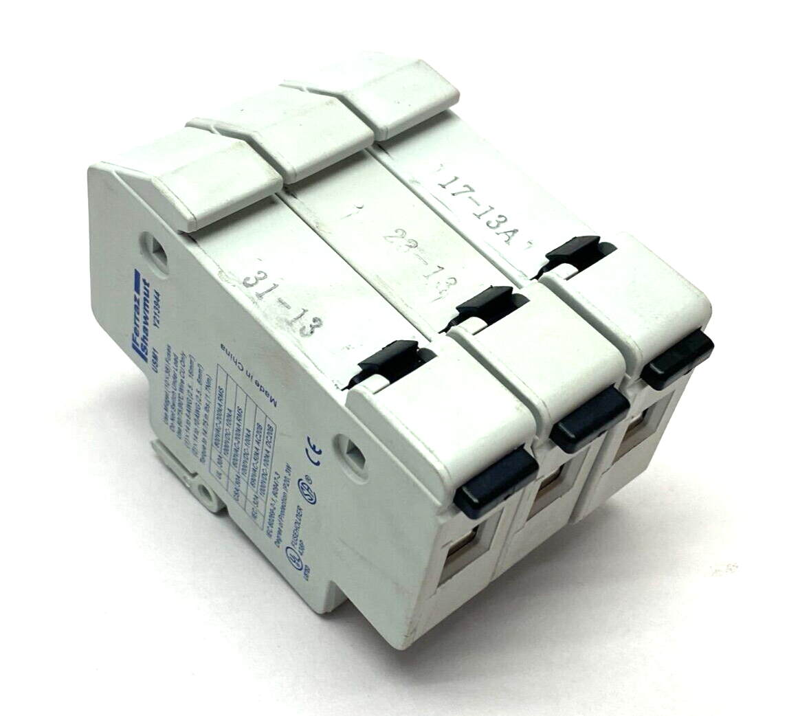 USM1 Y213944 | Ferraz Shawmut Y213944 UltraSafe Midget Fuse Holder 1-Pole 800V 30A LOT OF 3 - Used - Maverick Industrial Sales