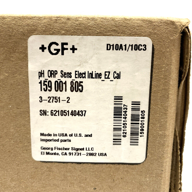 +GF+ Georg Fisher Signet 3-2751-2 pH ORP Inline Sensor with EZ Cal 159 001 805 - Maverick Industrial Sales