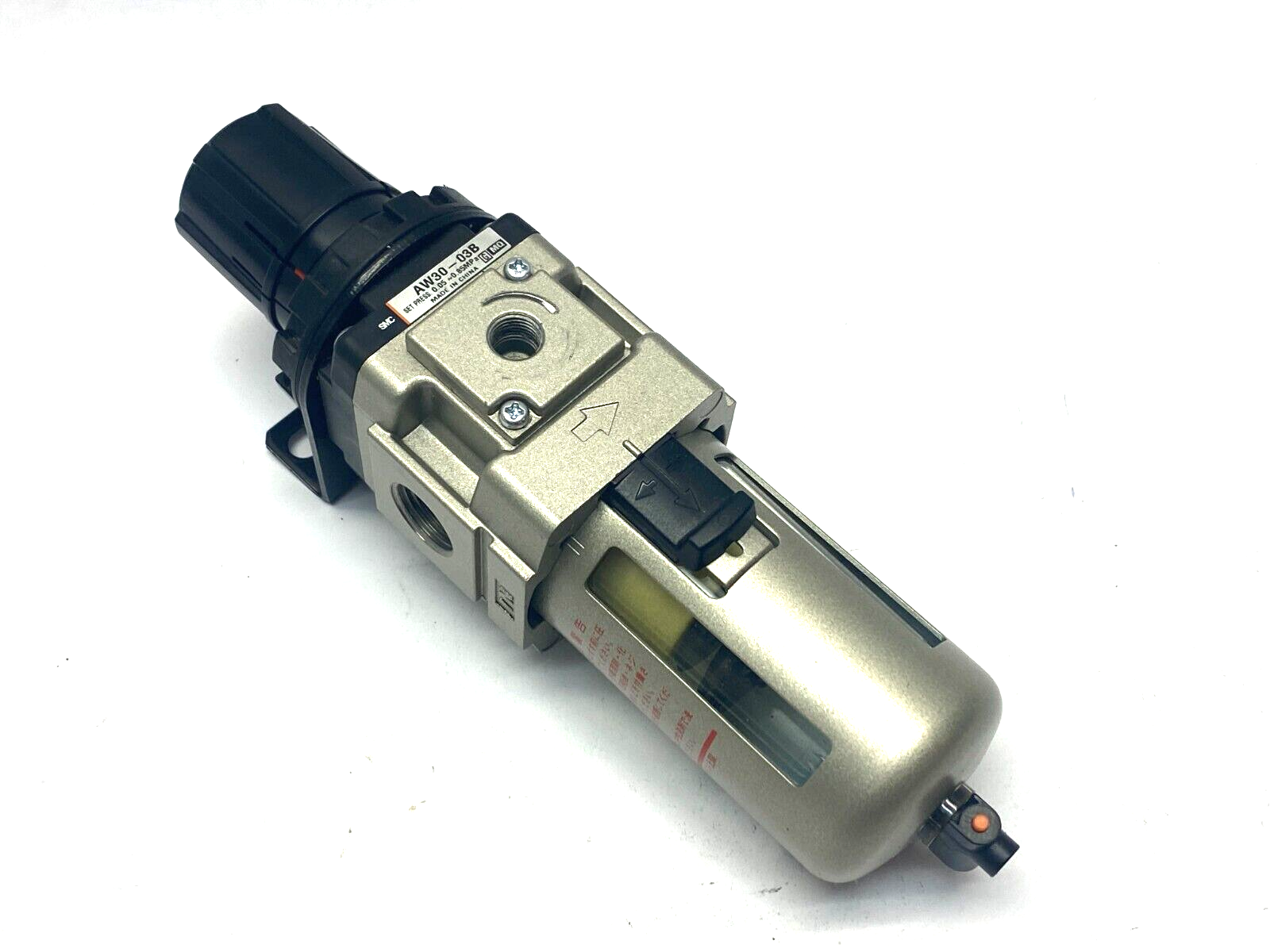 SMC AW30-03B Modular Filter Regulator 0.5~0.85MPa Set Press w/ Mounting Bracket - Maverick Industrial Sales