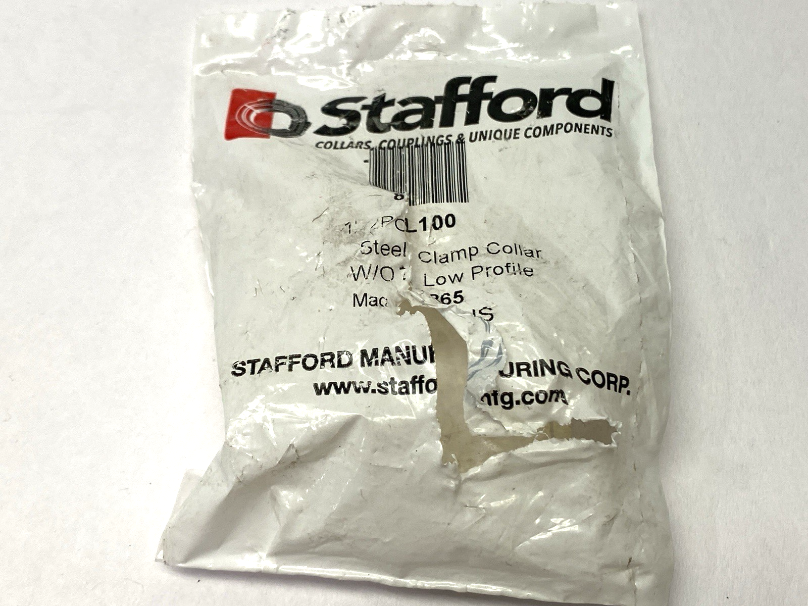 Stafford 8L100 Shaft Clamp Collar 1" Bore Dia. 1-3/4" OD - Maverick Industrial Sales