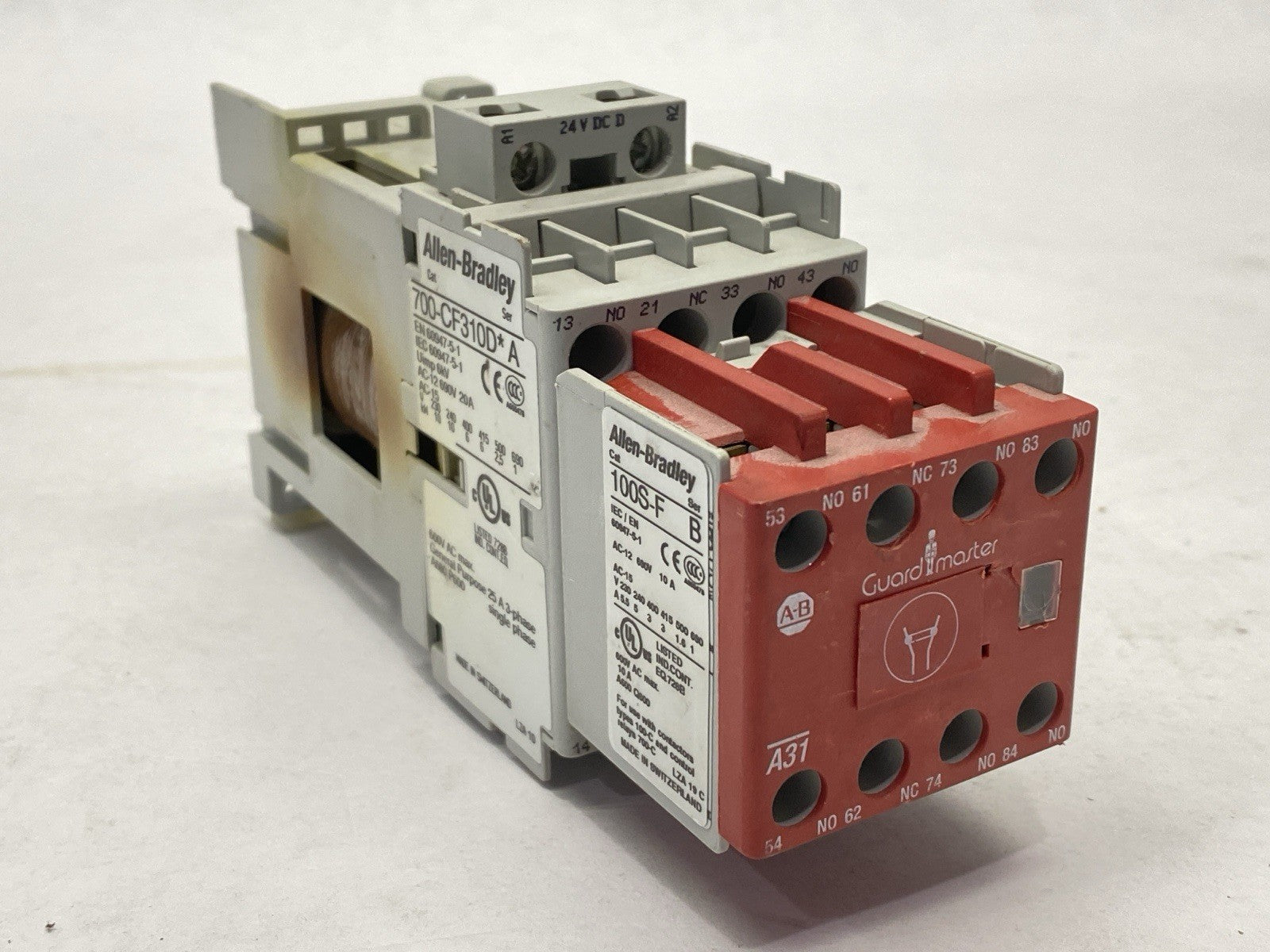 700S-CF620DJC | Allen Bradley Ser A Safety Control Relay 25A 600VAC 24VDC Coil - For parts or not working - Maverick Industrial Sales