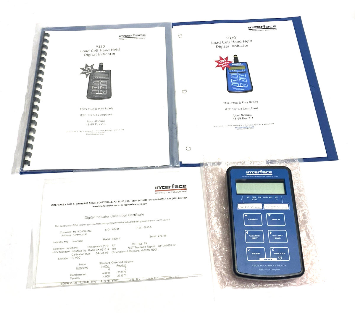 Interface 9320-1 TEDS Digital Load Cell Indicator Instrument, Portable - Maverick Industrial Sales