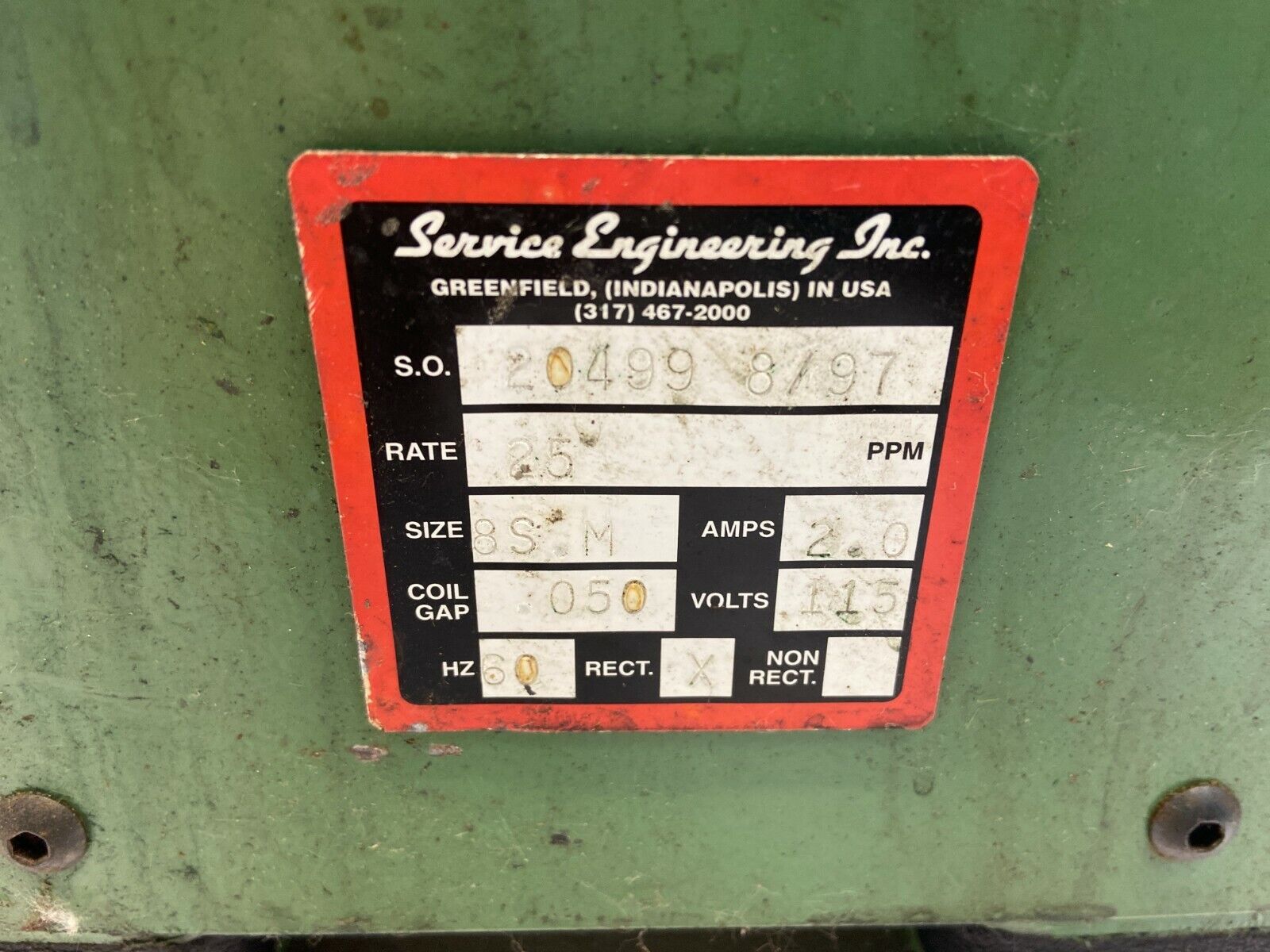 Service Engineering 20499 8/97 Vibratory Inline Feeder 17" 120V - Maverick Industrial Sales