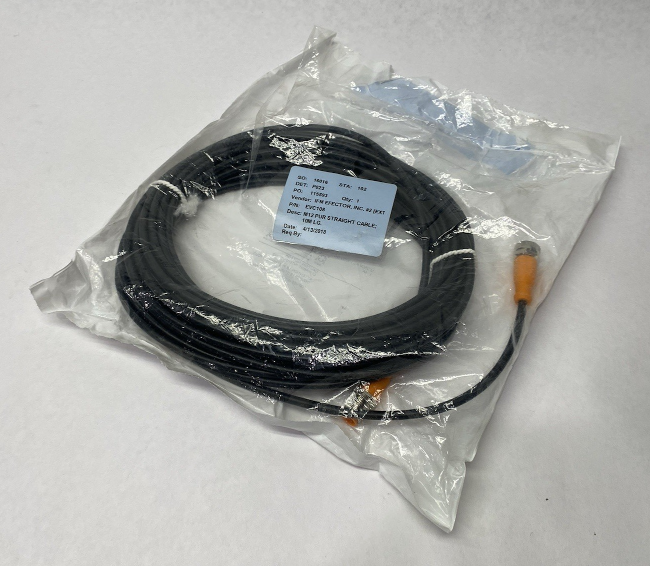 EVC108 | Ifm ecomat400 Connection Cable A-Coded M12 VDOGH040MSS0010H04STGH040MSS - New - Maverick Industrial Sales