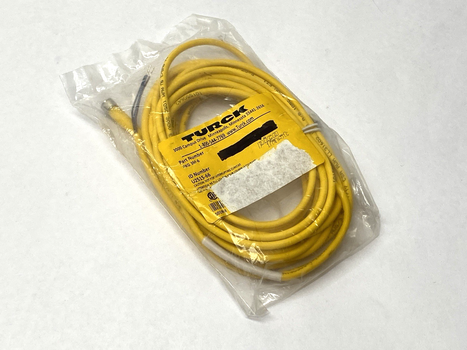 Turck PKG 4M-6 Single-Ended Cordset M8 Female Connector 4-Pin U0058-11 TORN BAG - Maverick Industrial Sales