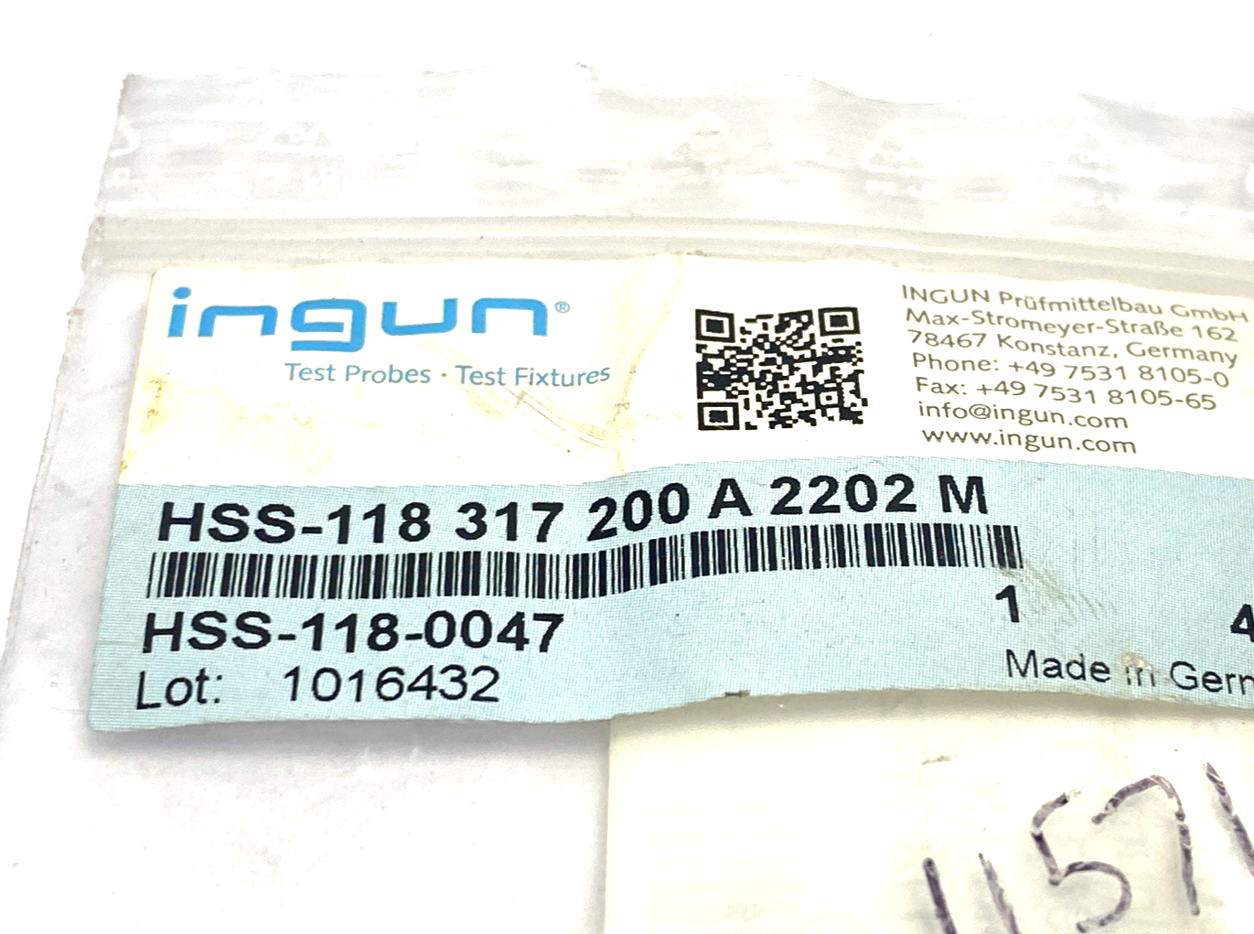 Ingun HSS-118 317 200 A 2202 M High Current Test Probe HSS-118-0047 LOT OF 4 - Maverick Industrial Sales