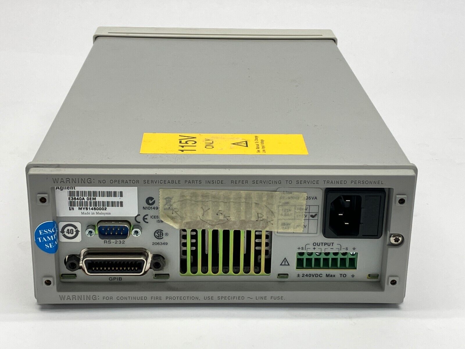 Agilent E3640A DC Power Supply 0-8V, 3A / 0-20V, 1.5A - Maverick Industrial Sales