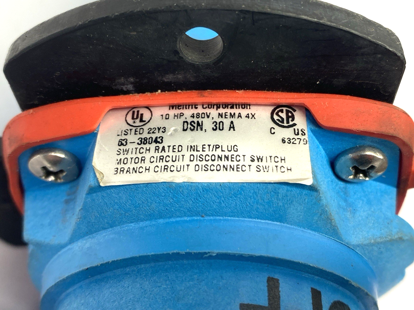 Meltric DSN30 Inlet Plug 4-Pin 30A 480VAC - Maverick Industrial Sales