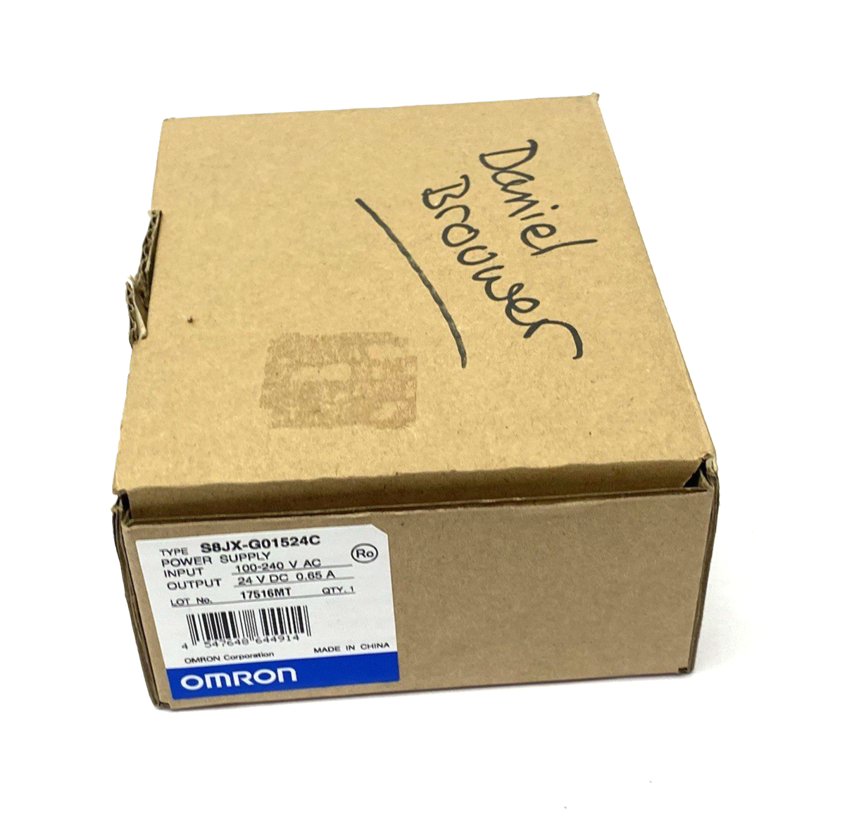 S8JX-G01524C | Omron Covered Power Supply Input 100 to 240 VAC, Output 24V 0.65A - New – Open box - Maverick Industrial Sales