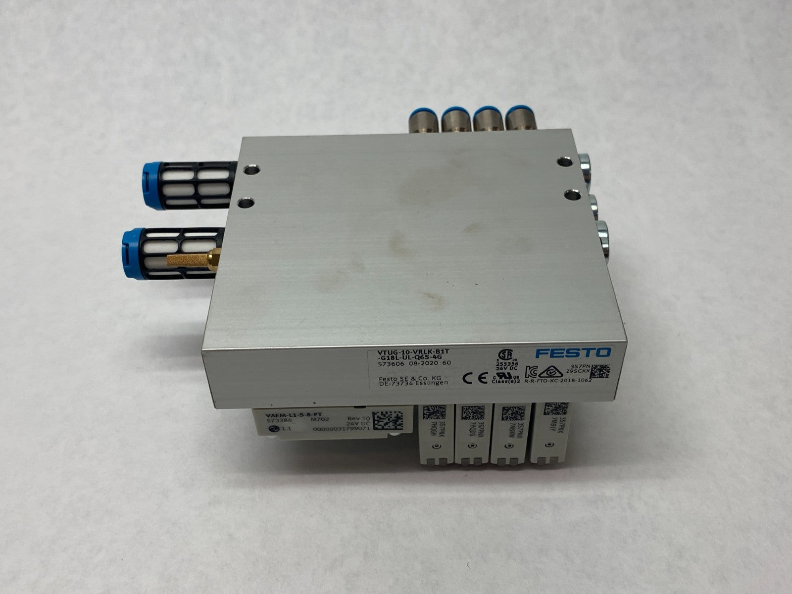 Festo VTUG-10-VRLK-B1T-G18L-UL-Q6S-4G Valve Manifold Terminal 573606 - Maverick Industrial Sales