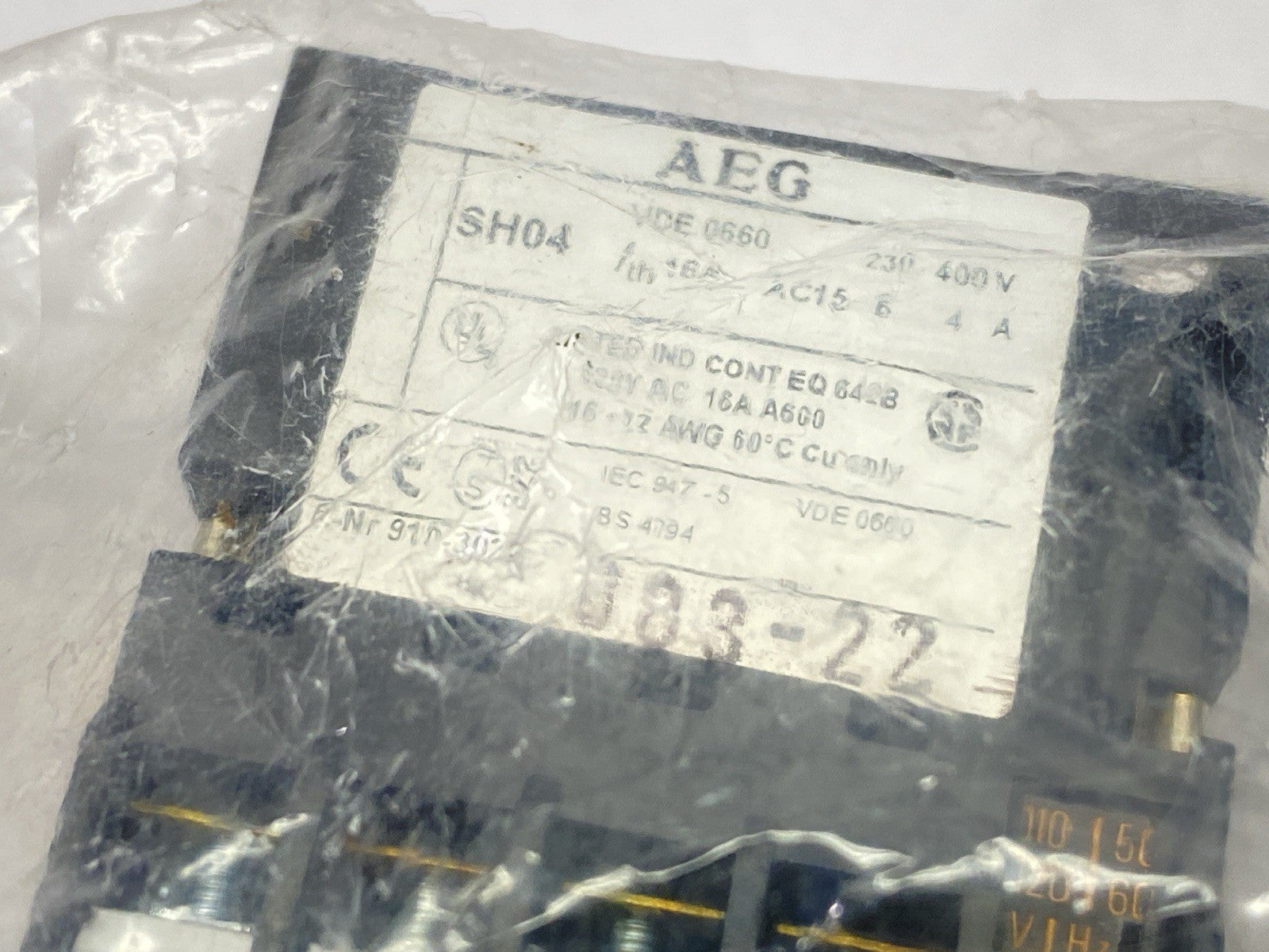 SH04-22Z | AEG Control Relay 16A 120V Coil - New - Maverick Industrial Sales