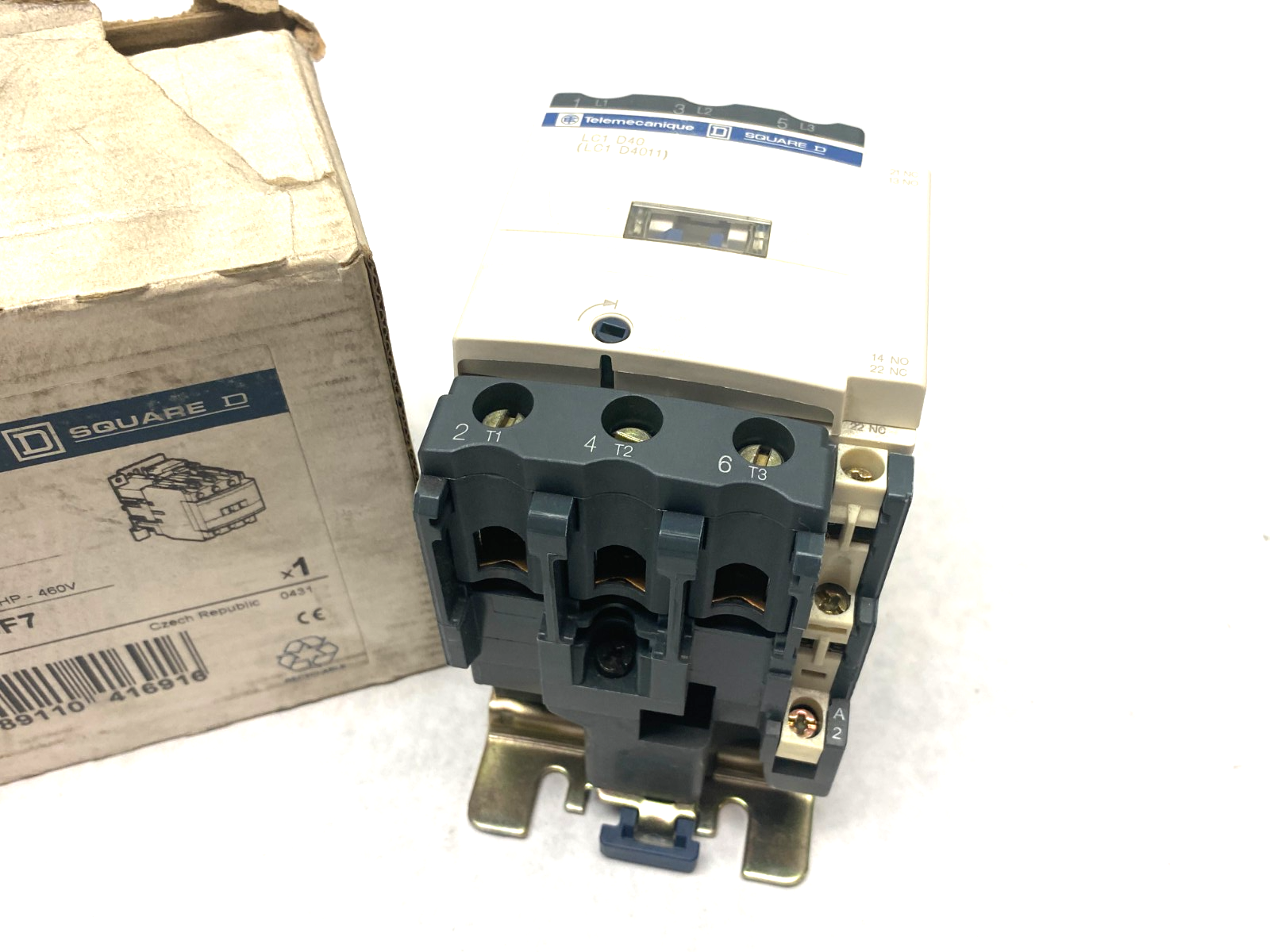 Square D Telemecanique LC1D40F7 TeSys Nonreversing IEC Contactor 3-Pole 40A - Maverick Industrial Sales