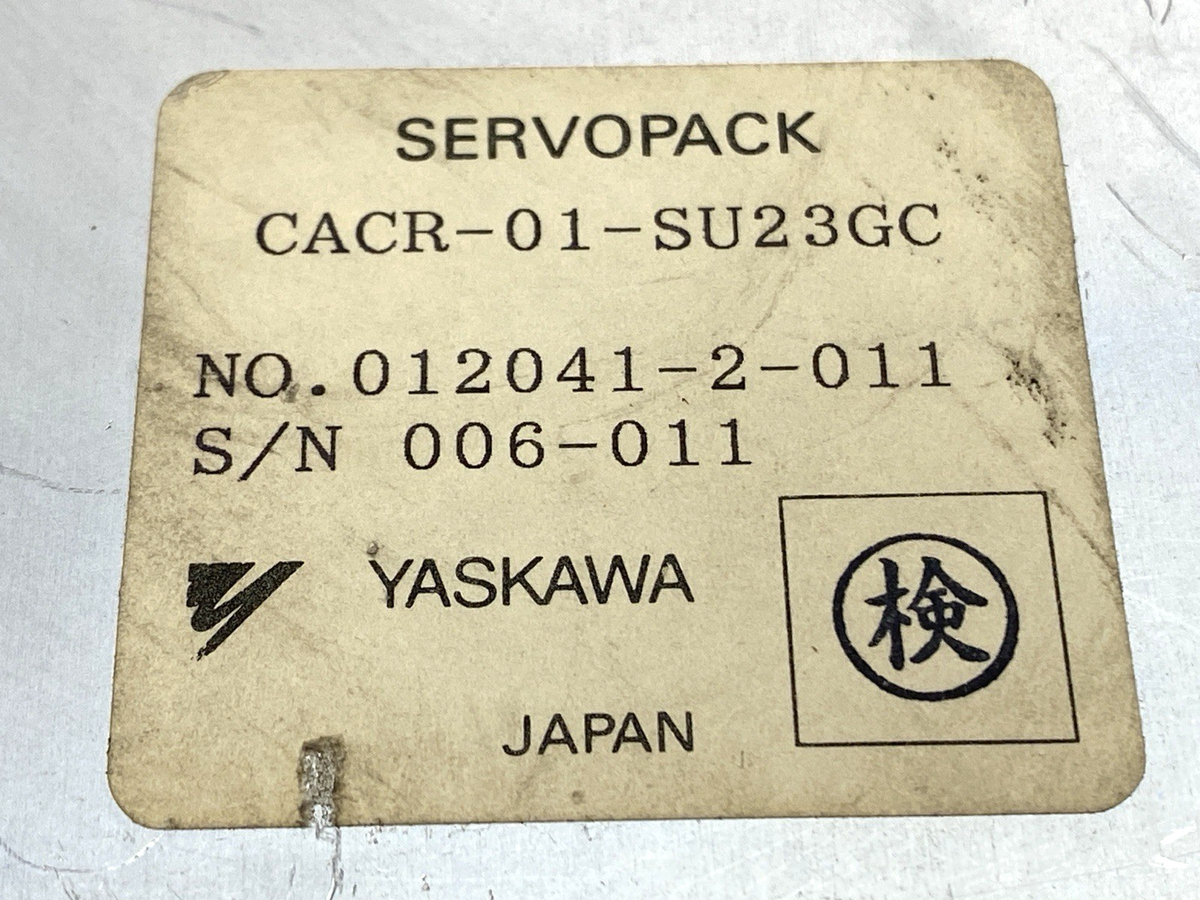 Yaskawa CACR-01-SU23GC Rev. C Servopack AC Servo Drive for Epson SRC-320 - Maverick Industrial Sales