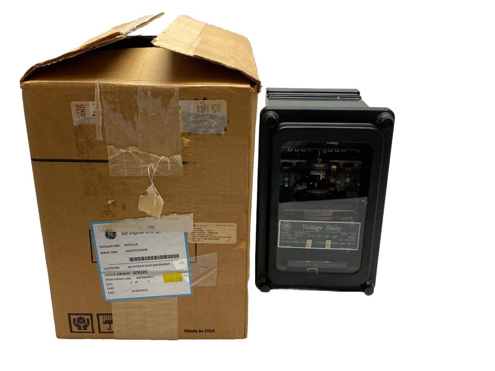 GE-Hitachi 12IAV53L1A IAV Time Delay Relay Single Phase 115V CORROSION - Maverick Industrial Sales
