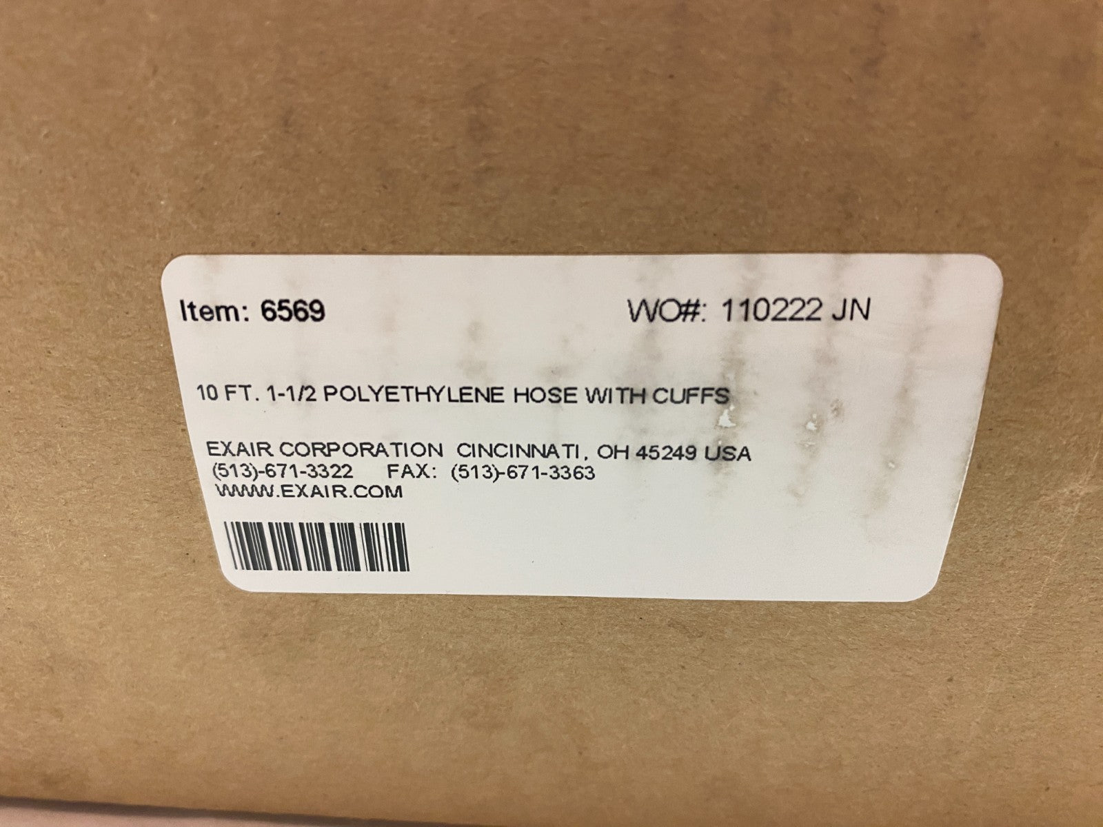 Exair 6569 Flexible Vacuum Hose Black 10ft Length - Maverick Industrial Sales
