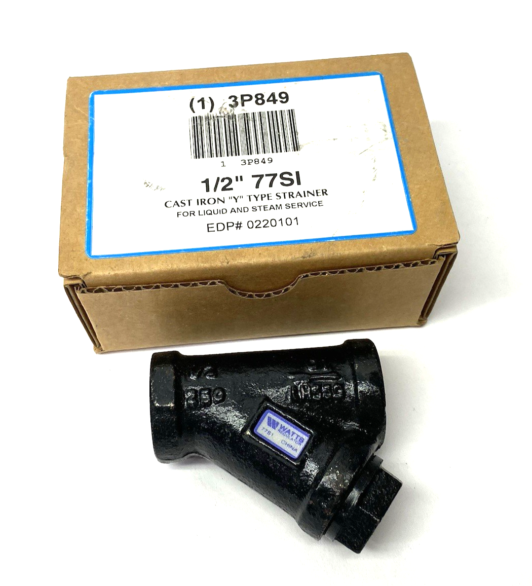 Watts 0220071 Cast Iron "Y" Type Strainer for Liquid/Gas Service 1/2" 77SI - Maverick Industrial Sales