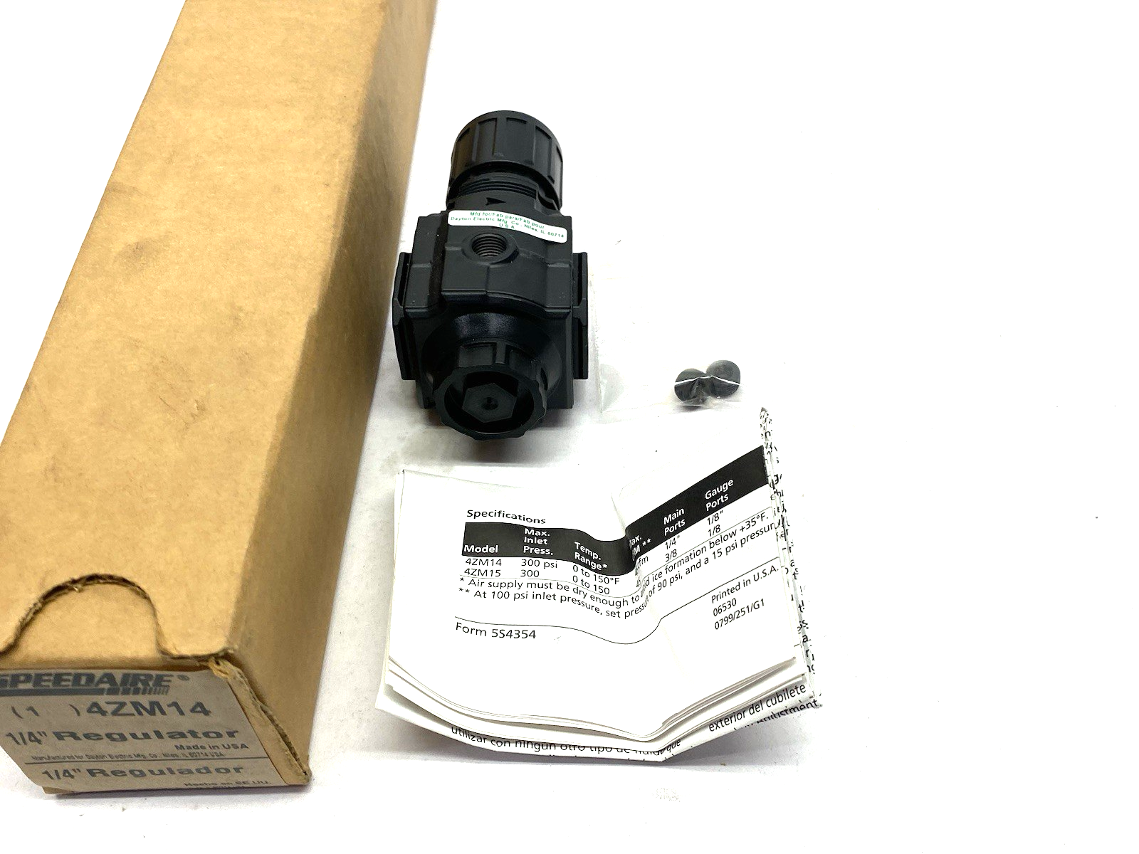 Speedaire 4ZM14 Modular Compressed Pressure Regulator 1/4" NPT Ports - Maverick Industrial Sales