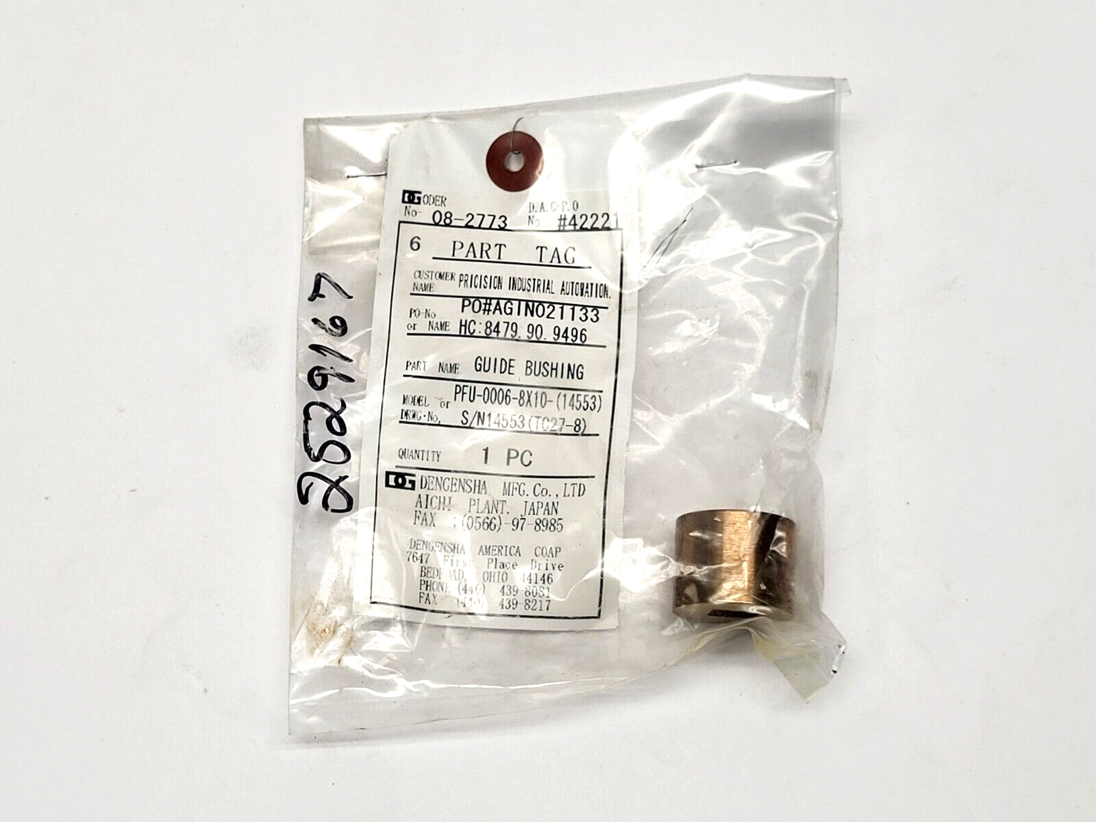 Degensha PFU-0006-8X10-(14553) Guide Bushing - Maverick Industrial Sales