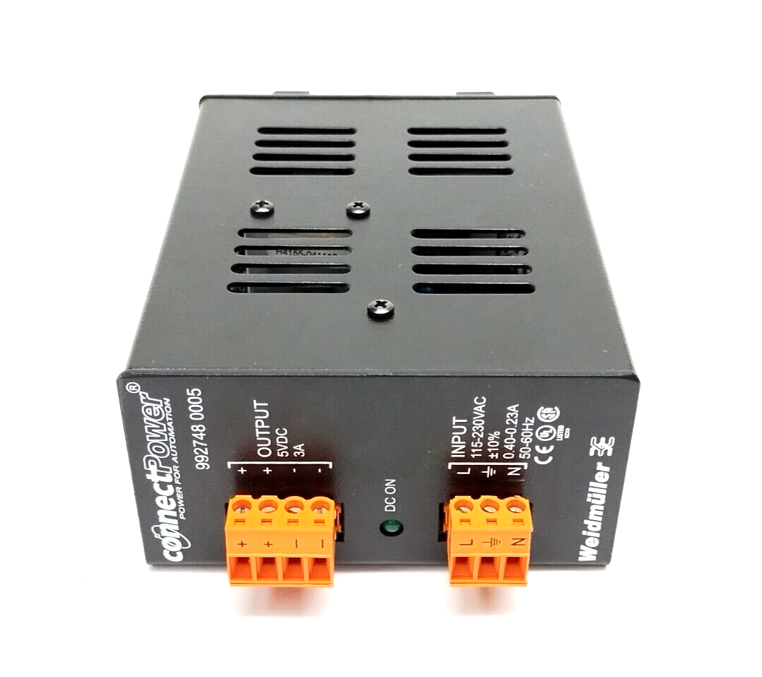 Weidmuller 992748 0005 Power Supply 115-230VAC 5VDC 3A - Maverick Industrial Sales