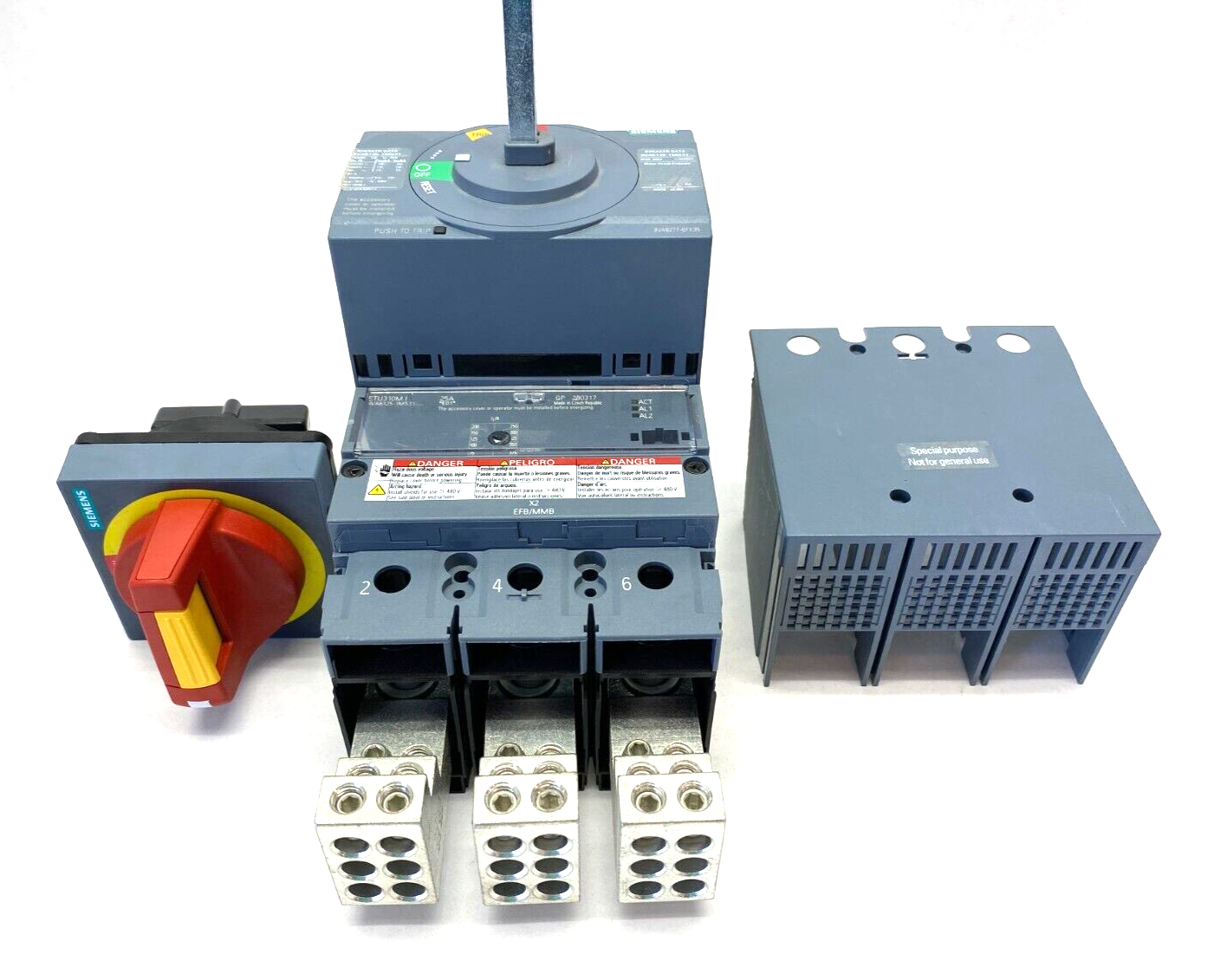 Siemens 3VA6125-1MS31-0AA0 Molded Case Circuit Breaker 3-Pole 3ZW1012-1VA20-0AA0 - Maverick Industrial Sales