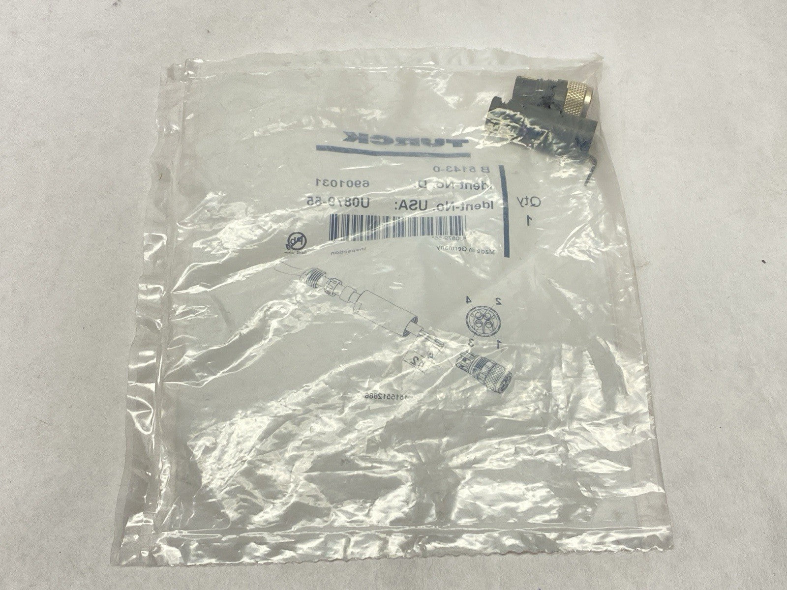 Turck B 5143-0 Field Wireable Connector Female M8 4-Pin U0879-55 - Maverick Industrial Sales
