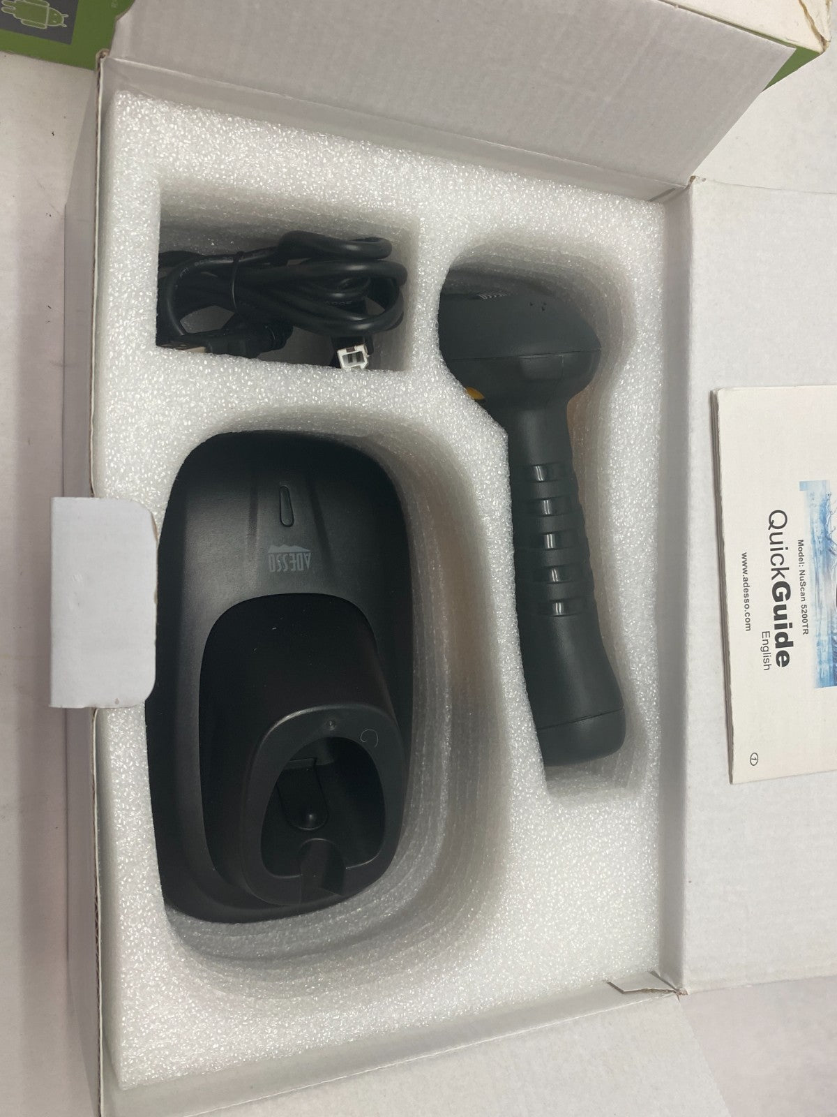 Adesso NuScan 5200TR Wireless Antimicrobial/Waterproof 2D Barcode Scanner 2.4GHz - Maverick Industrial Sales