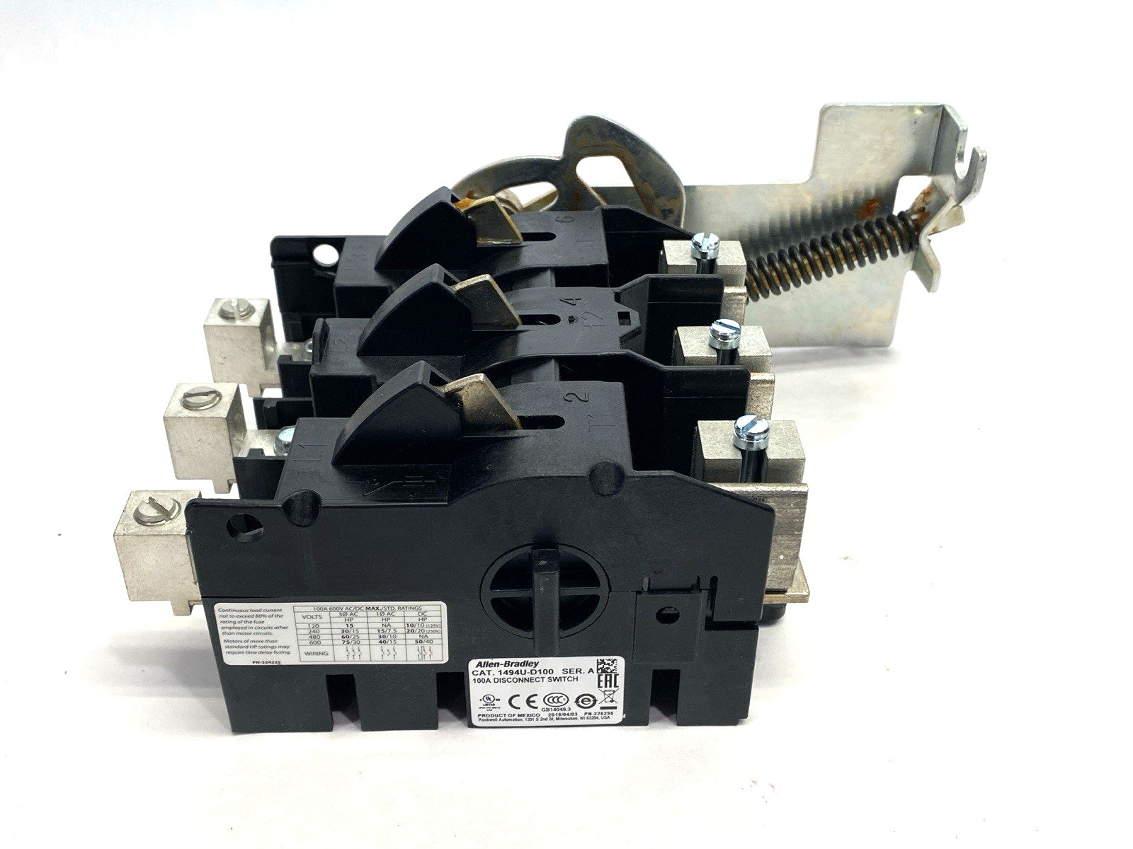 Allen Bradley 1494U-D100 Ser. A Disconnect Switch 100A - Maverick Industrial Sales