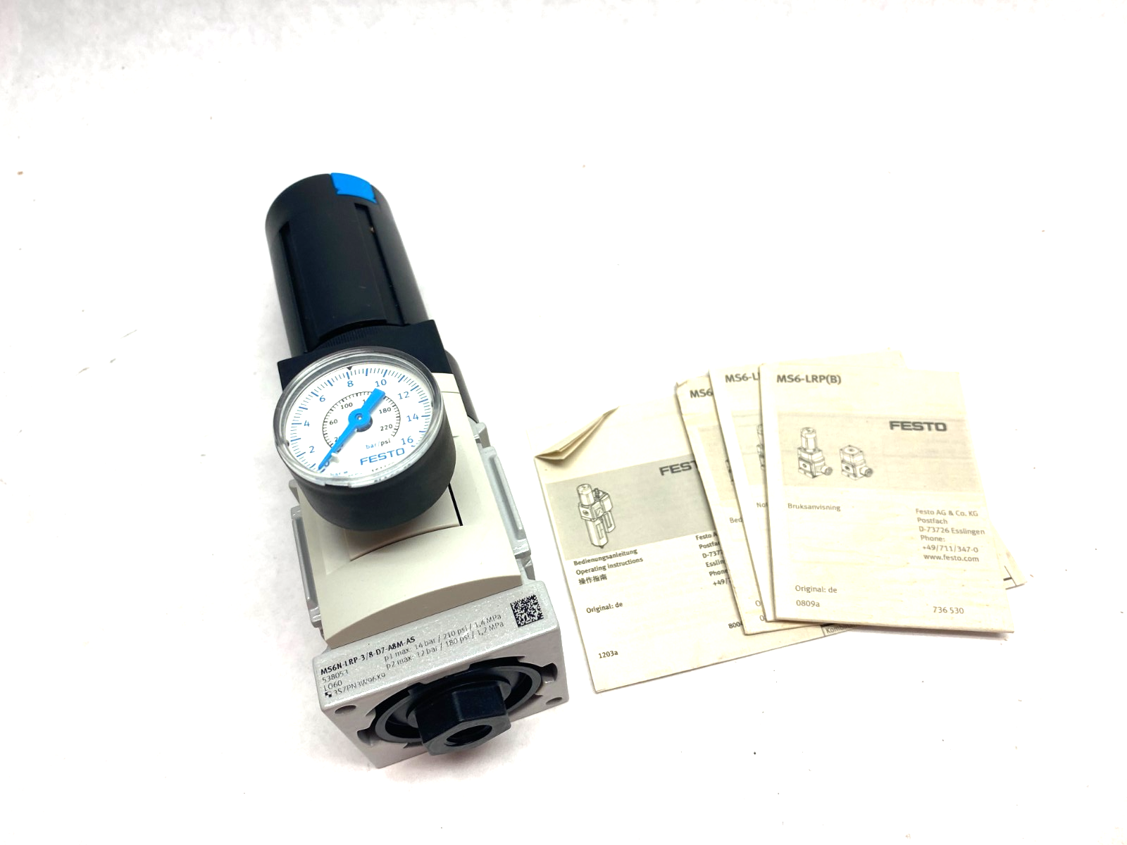 Festo MS6N-LRP-3/8-D7-A8M-AS Pneumatic Pressure Regulator 538053 - Maverick Industrial Sales