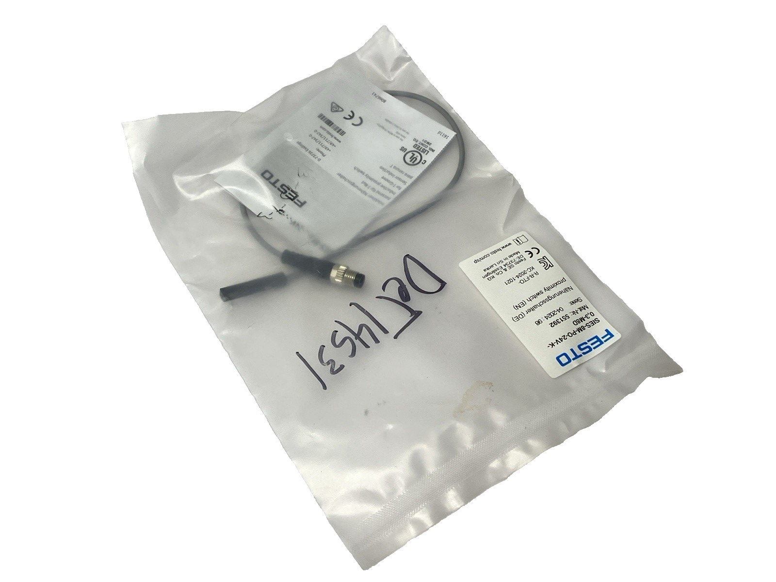 Festo SIES-8M-PO-24V-K-0,3-M8D Proximity Switch 551392 - Maverick Industrial Sales