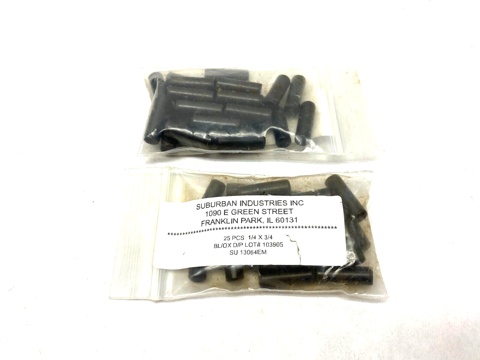Suburban Industries 98381A328 Dowel Pin Black-Oxide Alloy 1/4" Dia LOT OF 50 - Maverick Industrial Sales