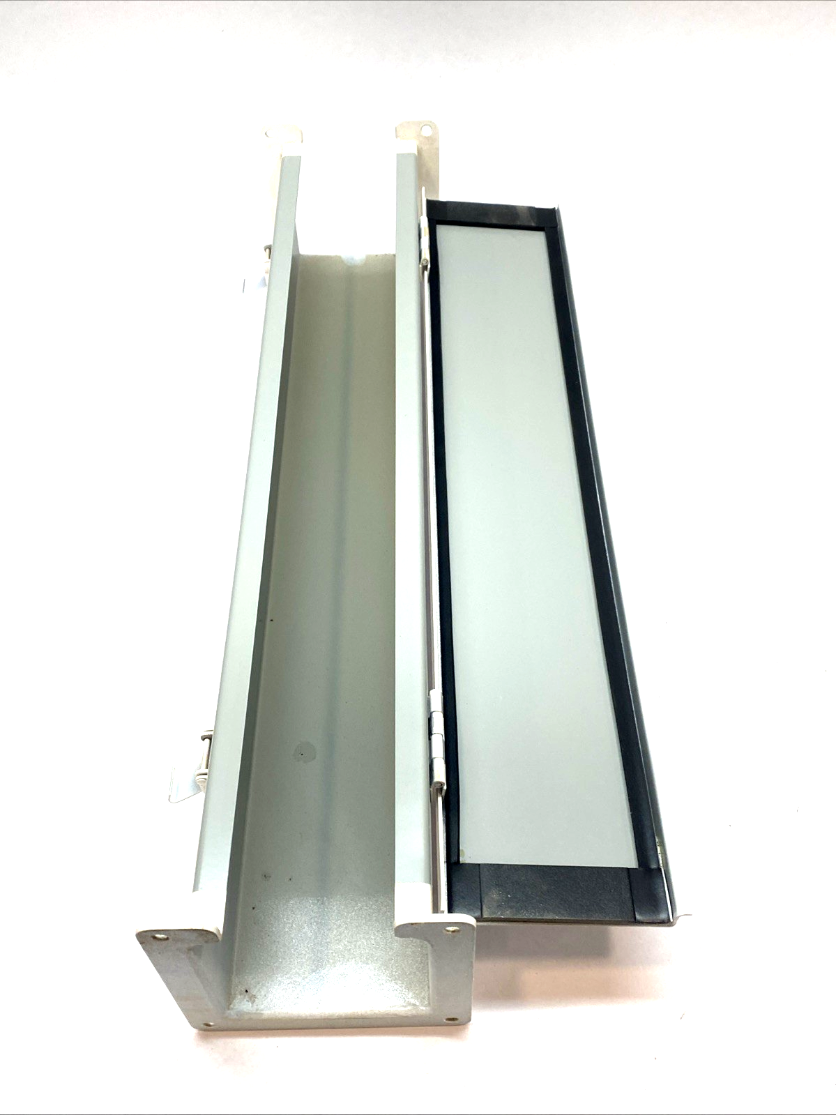 F44L24 | Hoffman nVENT Wireway 4"x4"x24" Type 12 Lay-In Hinged Cover Steel - New – Open box - Maverick Industrial Sales