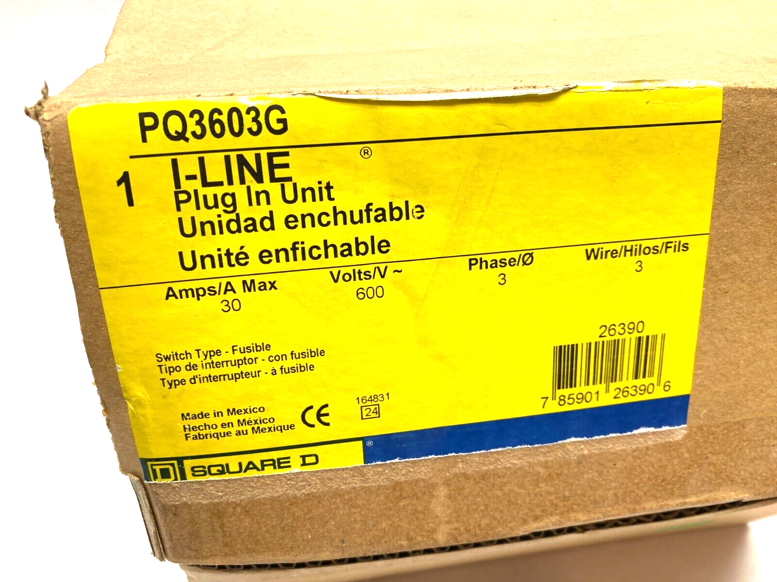 Square D PQ3603G I-LINE Fusible Busway Plug-In Unit 3-Phase 30A 600V - Maverick Industrial Sales