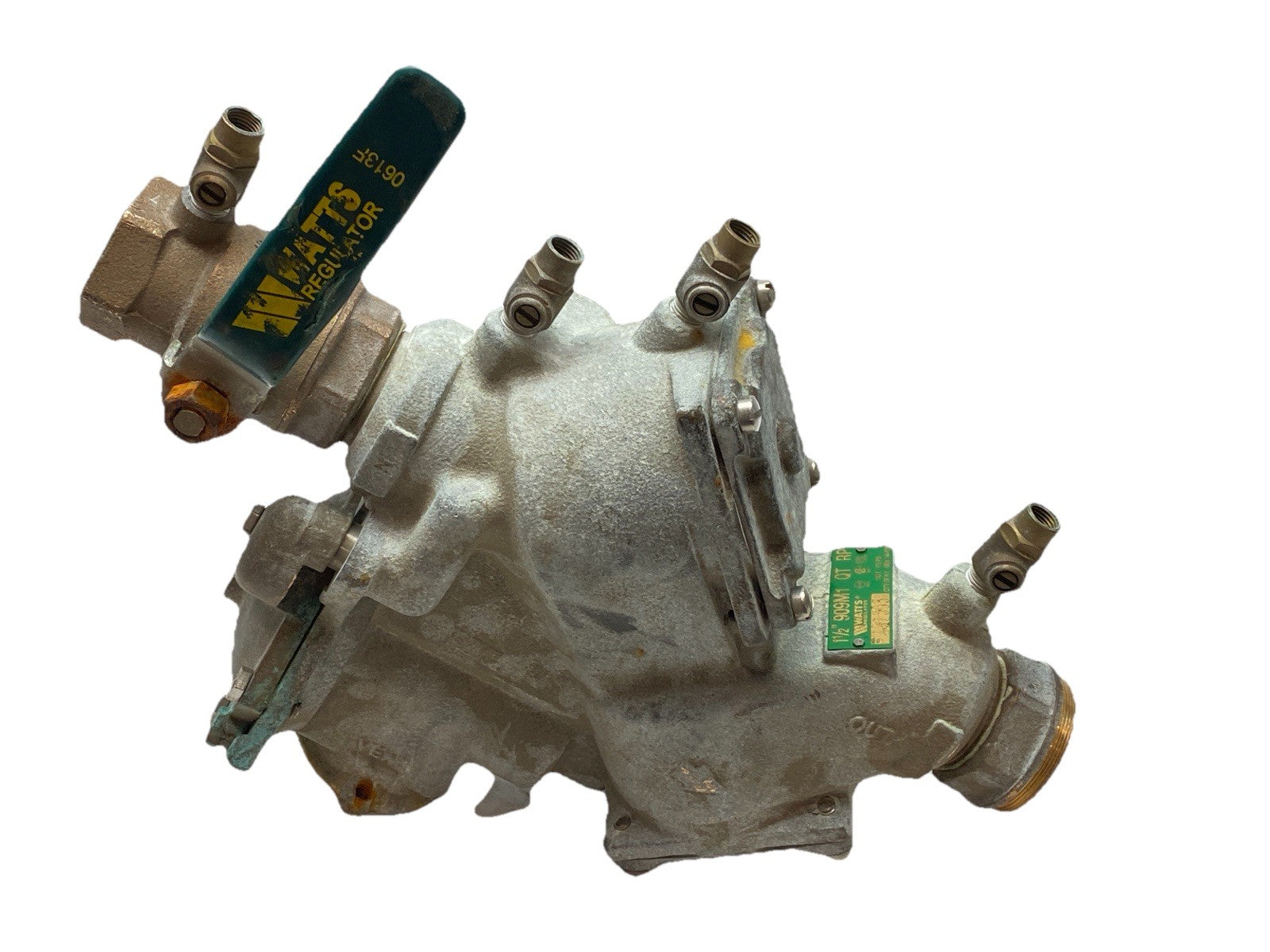 1-1/2 909M1-QT | Watts 1-1/2" 909M1-QT-RP Bronze Reduced Pressure Zone Backflow Preventer Valve - Used - Maverick Industrial Sales