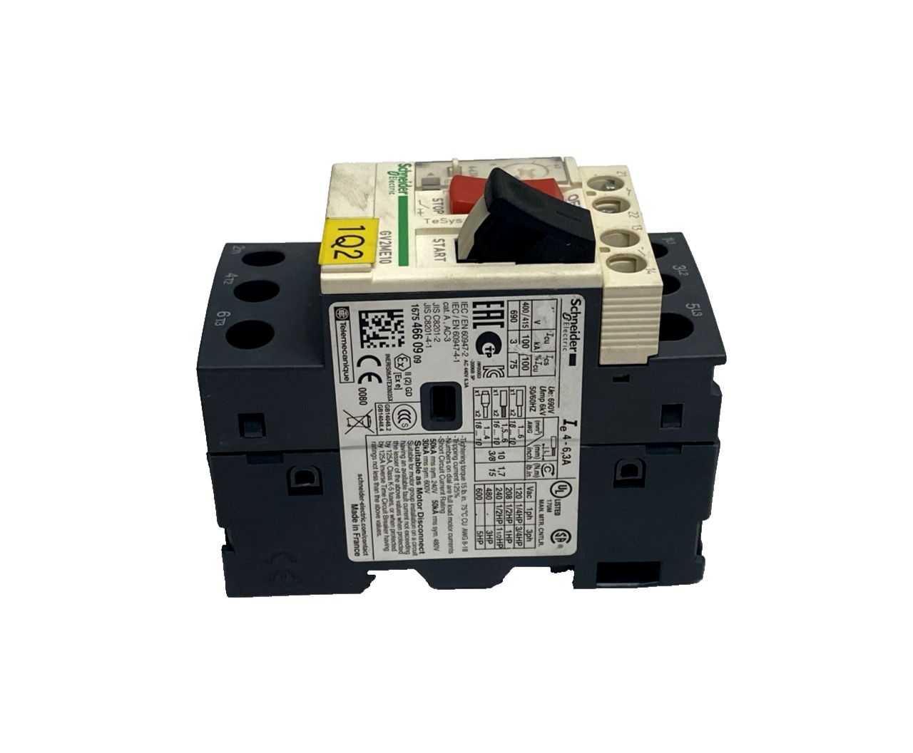 GV2ME10 | Schneider Electric TeSys Deca Manual Starter & Protector 4-6.3A - Used - Maverick Industrial Sales