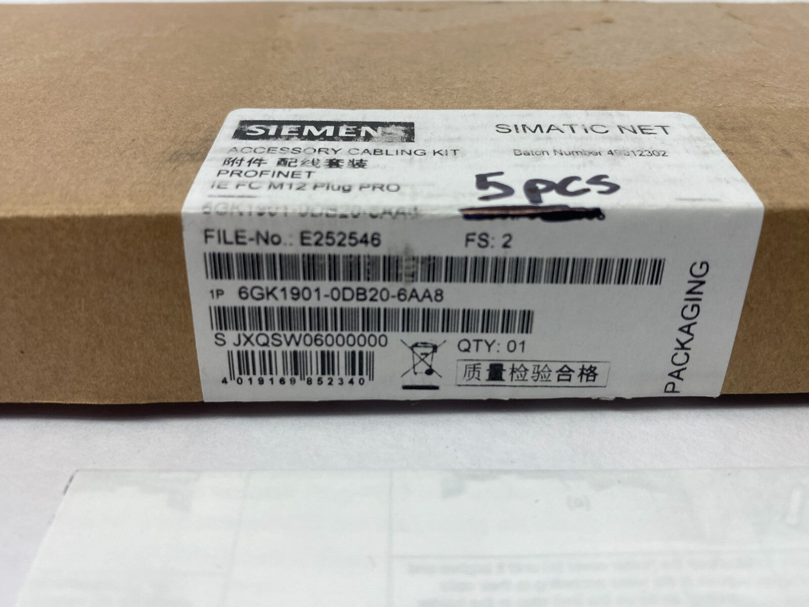 Siemens 6GK1901-0DB20-6AA8 FastConnect Ethernet M12 Connector BOX OF 5 - Maverick Industrial Sales