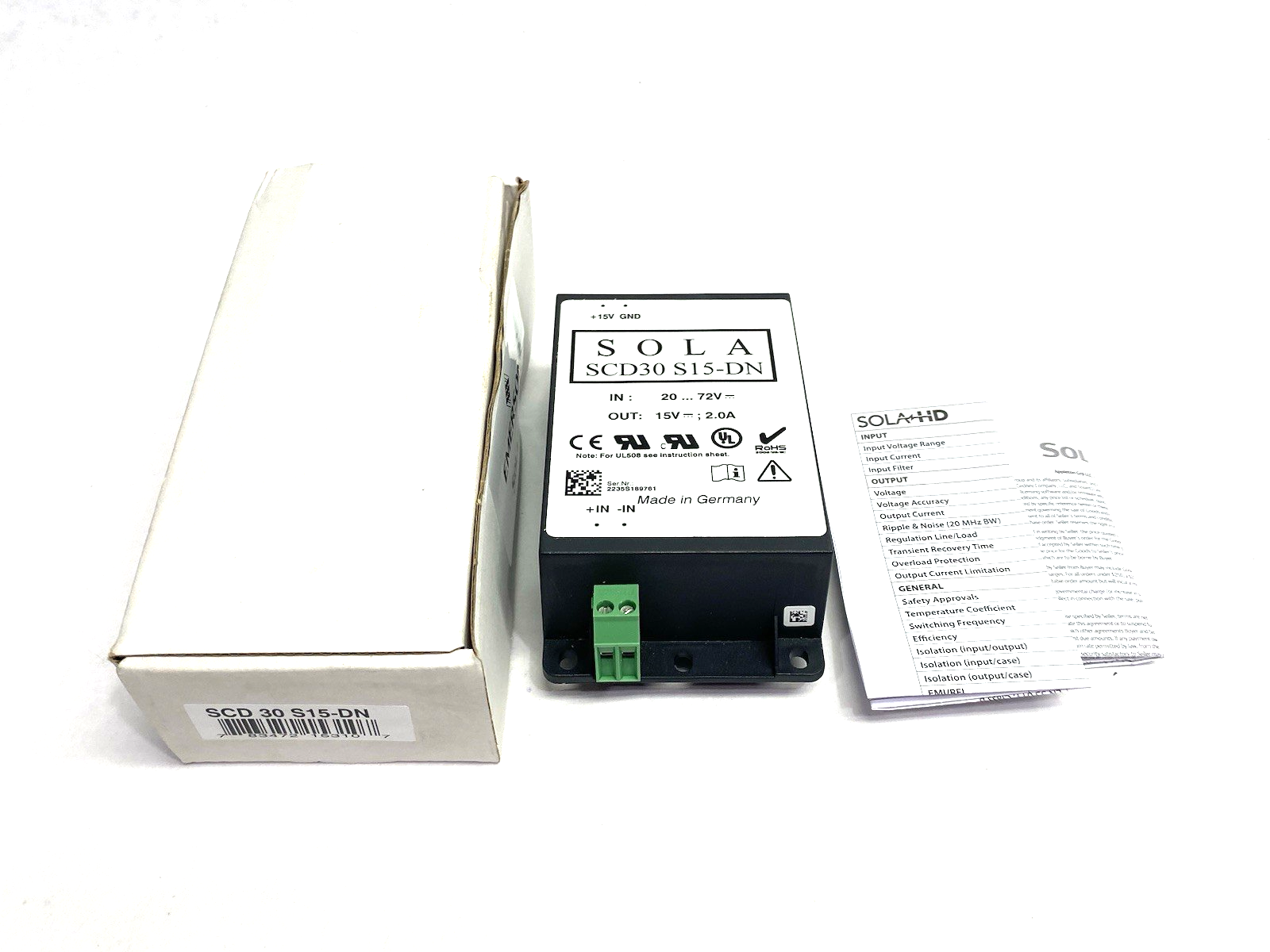 Emerson SOLA SCD30S15-DN Power Supply DIN Rail DC-DC - Maverick Industrial Sales