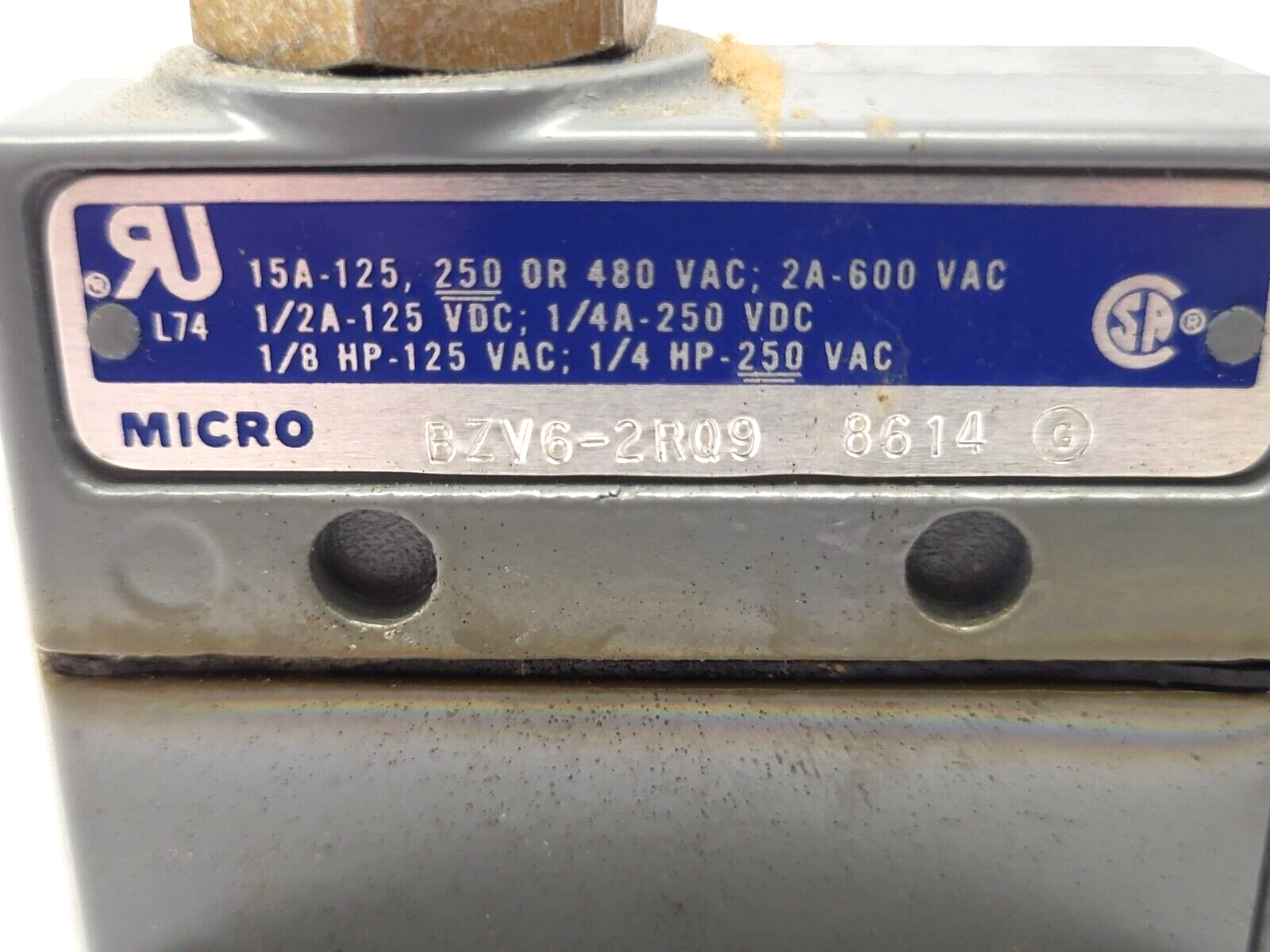 Honeywell Micro Switch BZV6-2RQ9 Snap Action Limit Switch - Maverick Industrial Sales