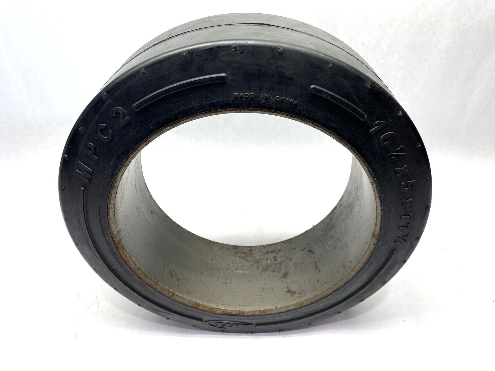 Milt 16-1/4" x 5" x 11-1/4" Smooth Rubber Forklift Tire - Maverick Industrial Sales