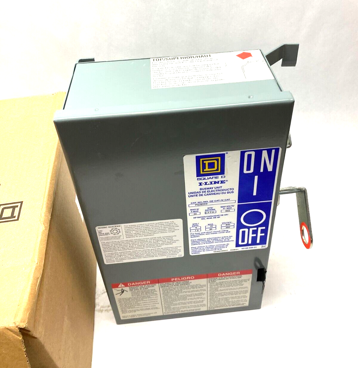 Square D PQ3603G I-LINE Fusible Busway Plug-In Unit 3-Phase 30A 600V - Maverick Industrial Sales
