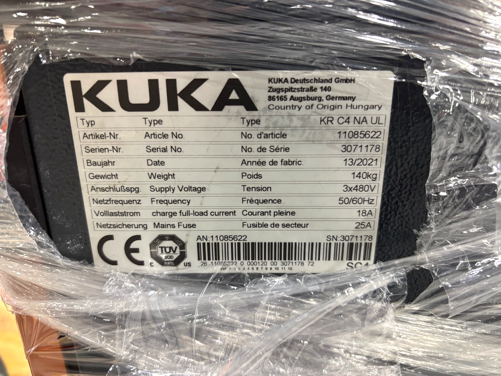 KR210 R3100-2/FLR | Kuka KR 210 R3100-2 / FLR Robot System w/ KR C4 NA UL Cabinet Controller, 2021- Used - Maverick Industrial Sales